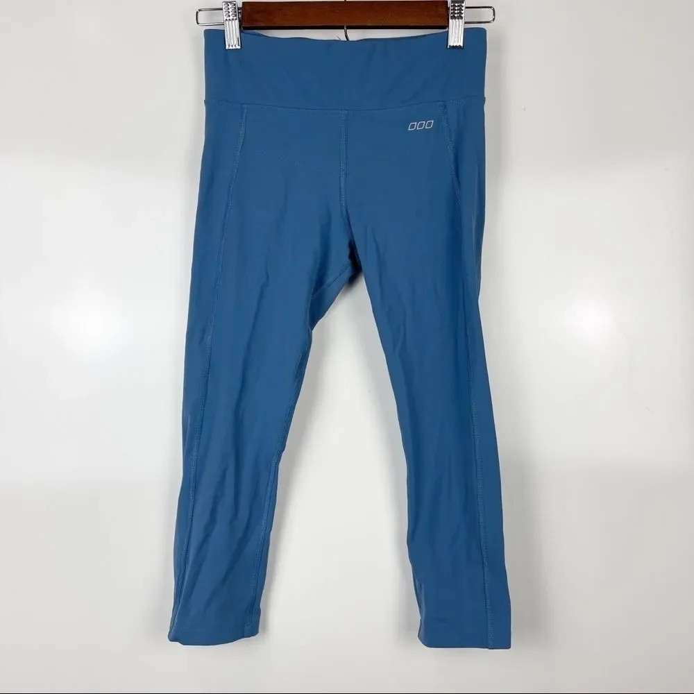 Lorna Jane Core Compression Capri Leggings Blue High Waist 3/4 Women’s